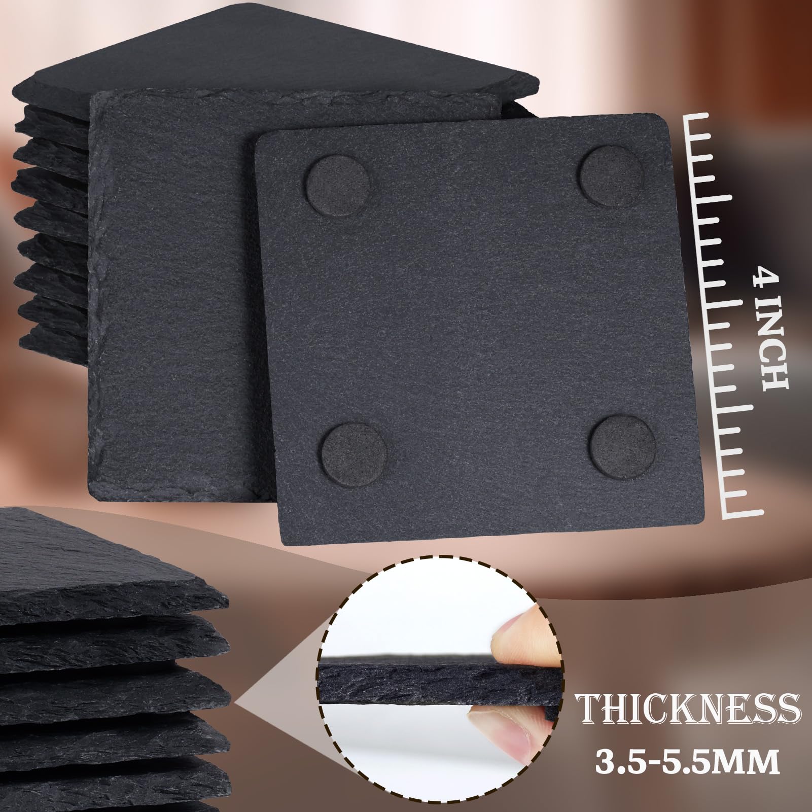 GOH DODD coasters de piedra natural destacan en hogar u oficina.