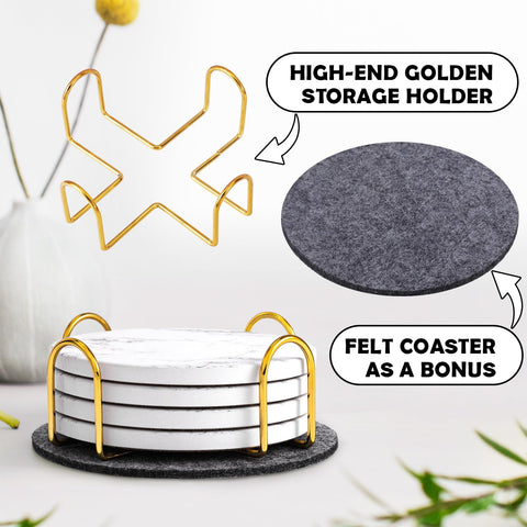 GOH DODD posavasos decorativos de estilo mármol combinan con la decoración.