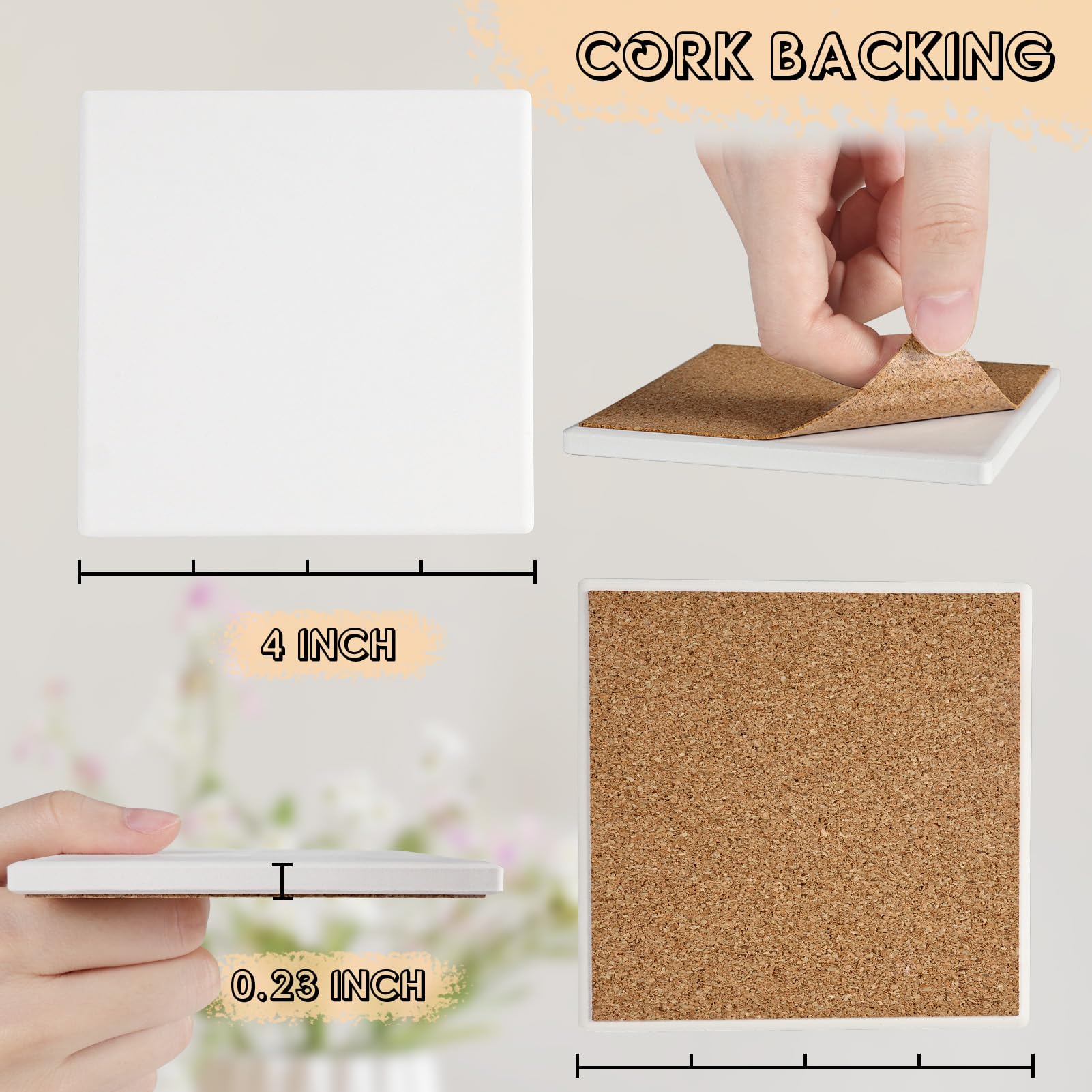 GOH DODD posavasos listos para pintura acrílica y tinta para alcohol.