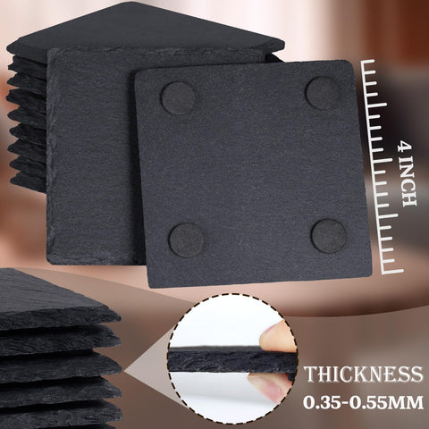 GOH DODD posavasos pizarra negro acabado lujo para cualquier mesa