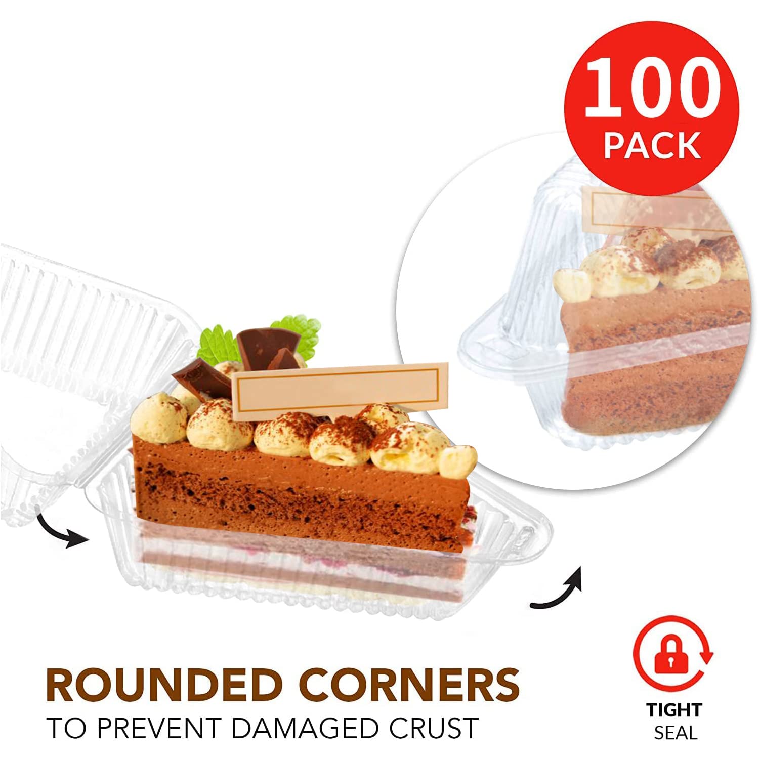 Envase Goiio ligero y apilable para transportar postres.