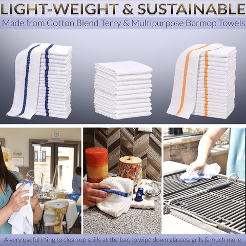 GOLD TEXTILES: toallas-cocina-blancas-multiples-usos, versatilidad para bares y hogares.