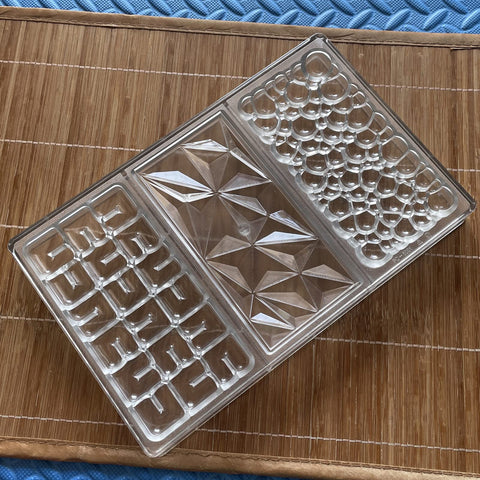 Goldbaking molde con 3 formas para crear distintas barras.