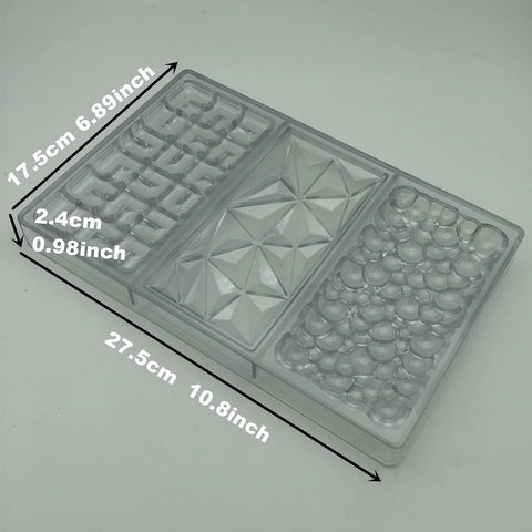Goldbaking molde chocolate policarbonato alto brillo facilita desmoldado suave.