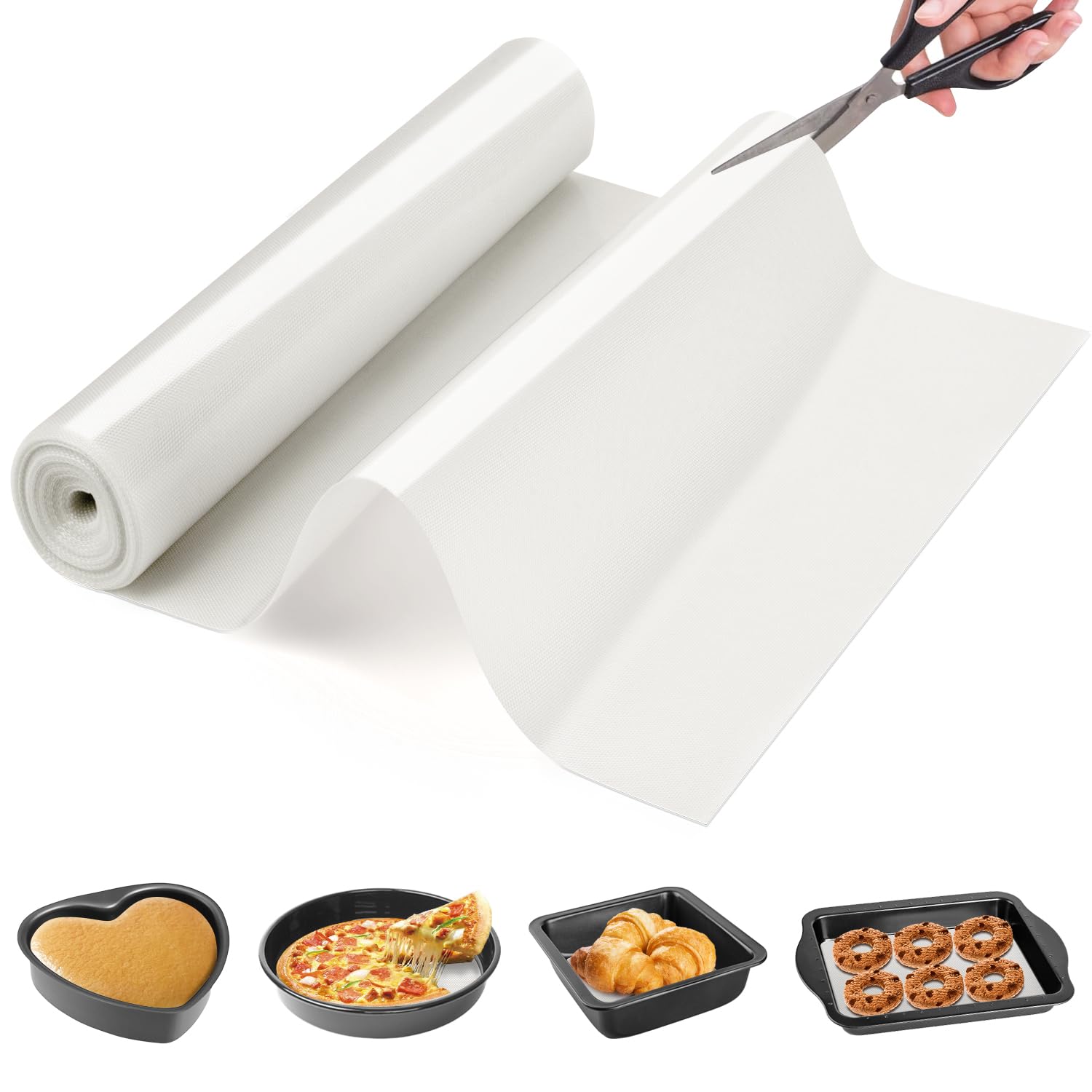 Goldeer tapete de silicona para hornear, rollo con superficie antiadherente para masas