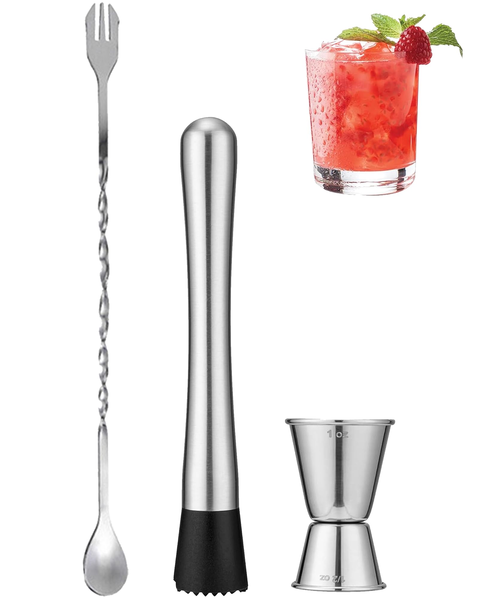 Goldelith conjunto bar profesional con muddler de 10 pulgadas listo para uso en casa