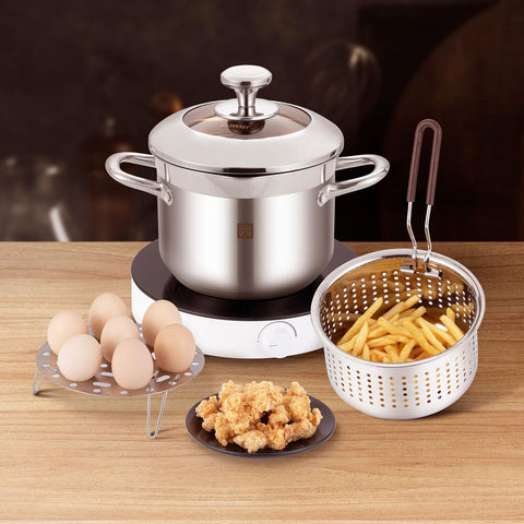 GOLDEN KEY freidora para cocina interior y exterior, ideal para camping.