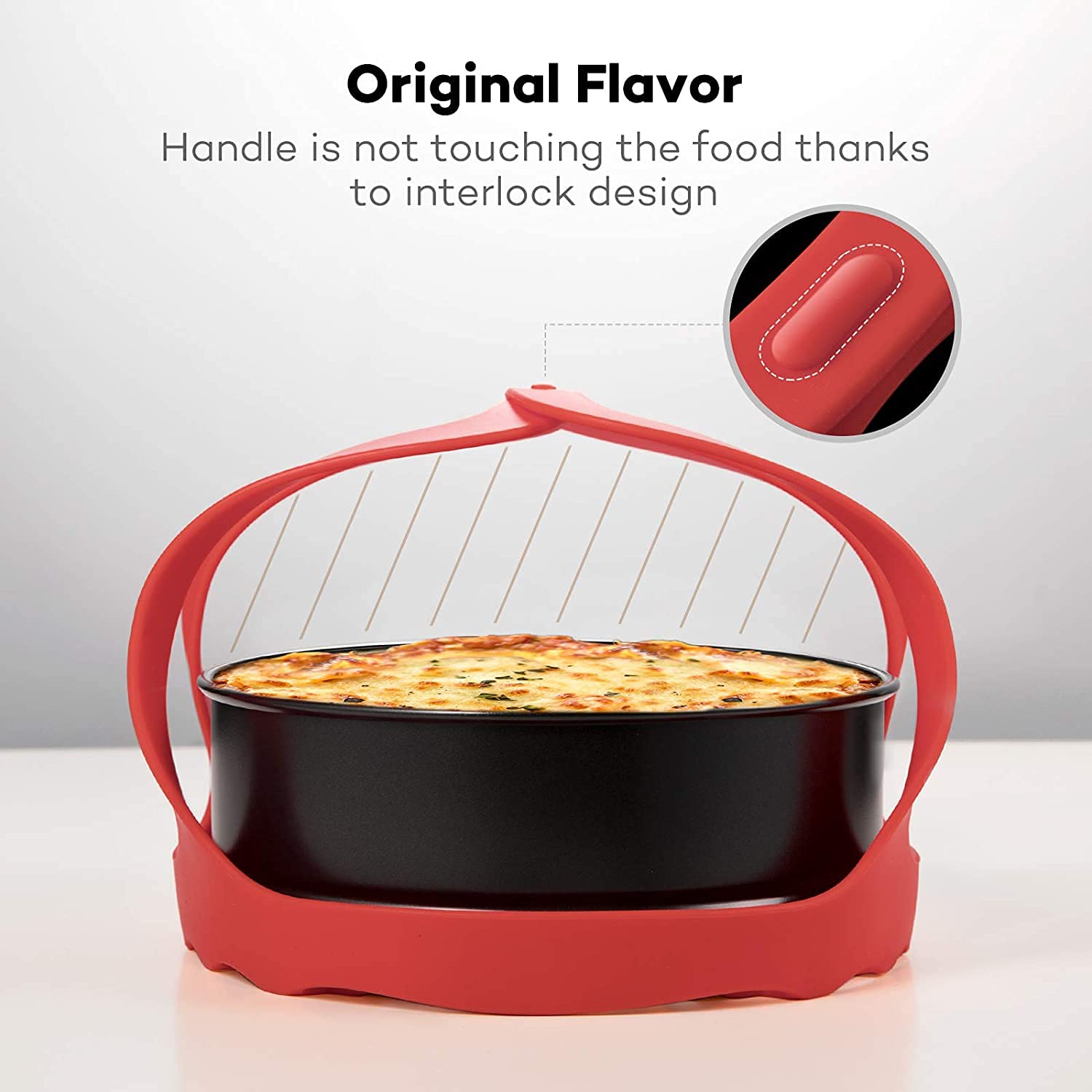 Goldlion Sling Silicona para Ninja Foodi 6-5qt sirve como soporte estable.