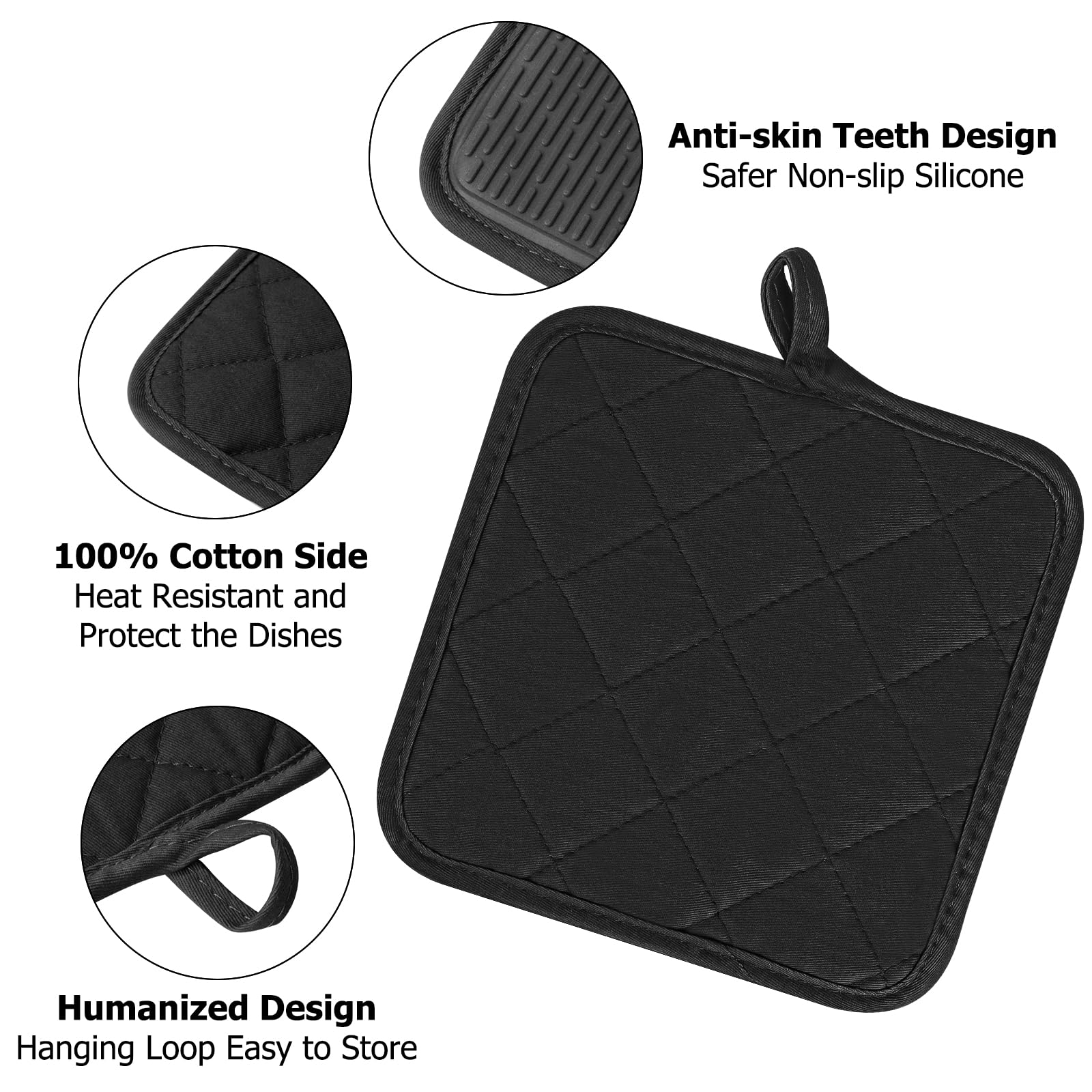 Guantes de horno Goldmeet diseño ergonómico para un agarre cómodo.