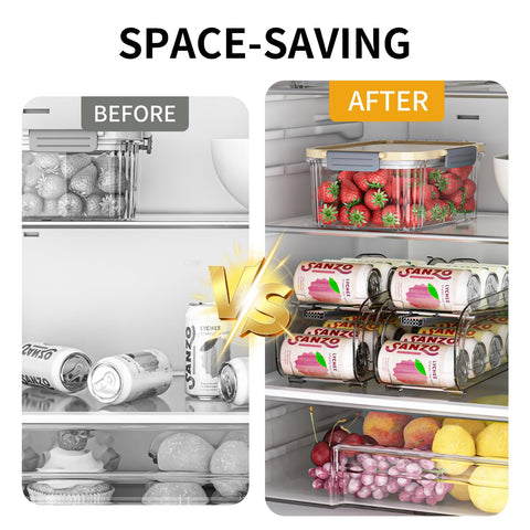 GoldOath Organizador latas 11-2oz 330ml, tamaño adecuado para refrigerador.