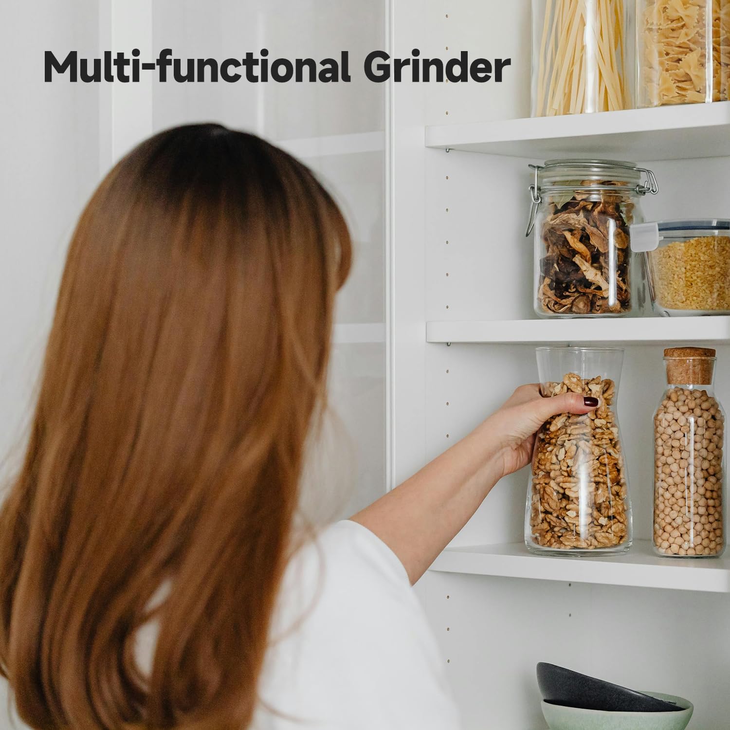 Goldtouch molinillo de grano 550g diseño compacto para cocinas pequeñas