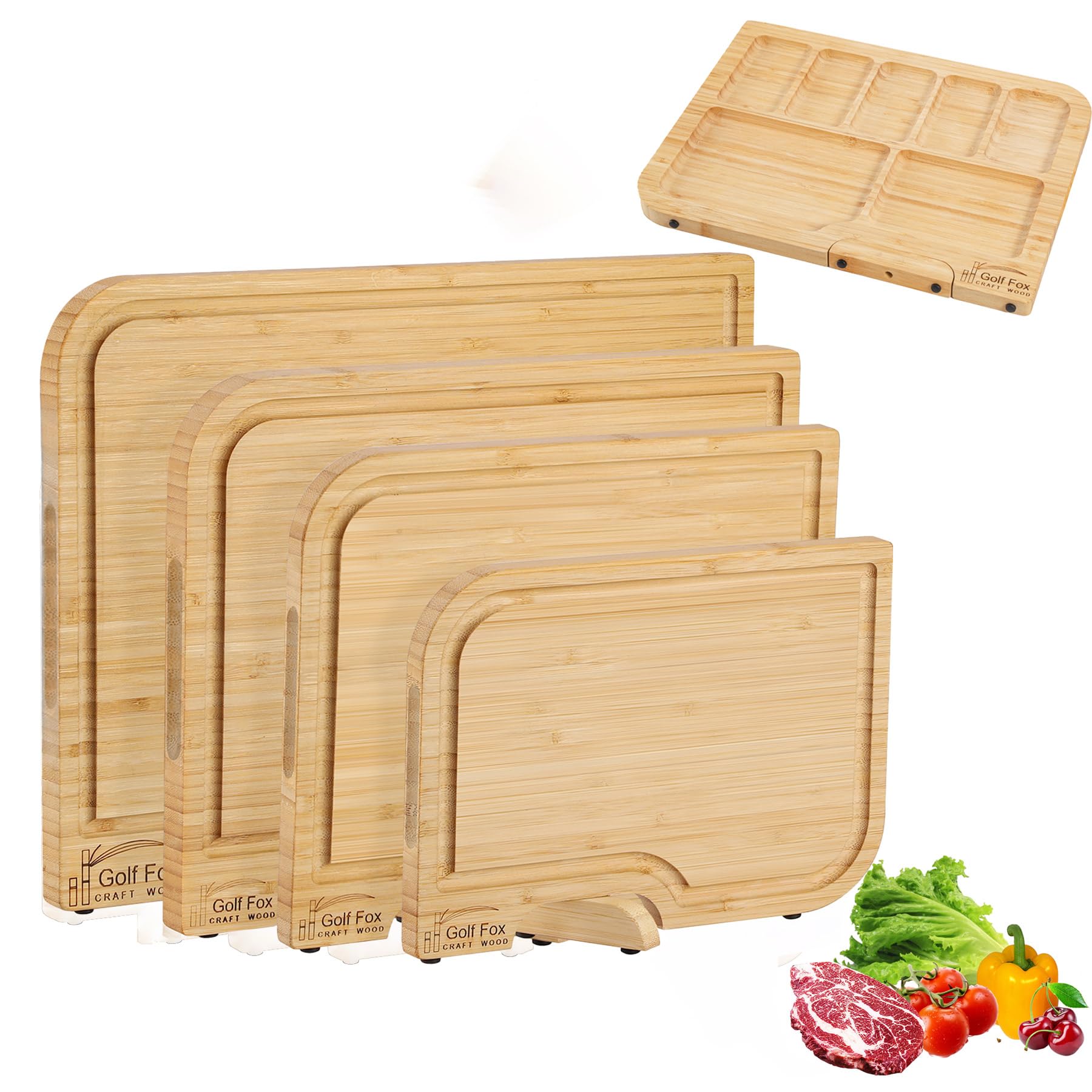 GolfFox tabla de corte 360° giratoria para secado rápido y organización de la cocina.
