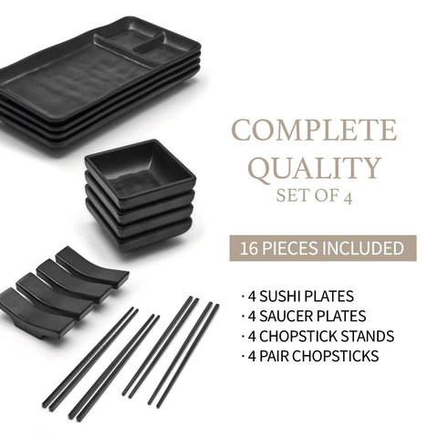 Goliber set sushi: palillos de 24 cm para comer con estilo.