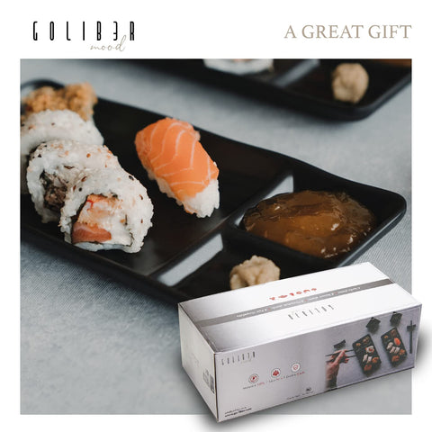Goliber set sushi: perfecto para 4 comensales en cenas caseras.