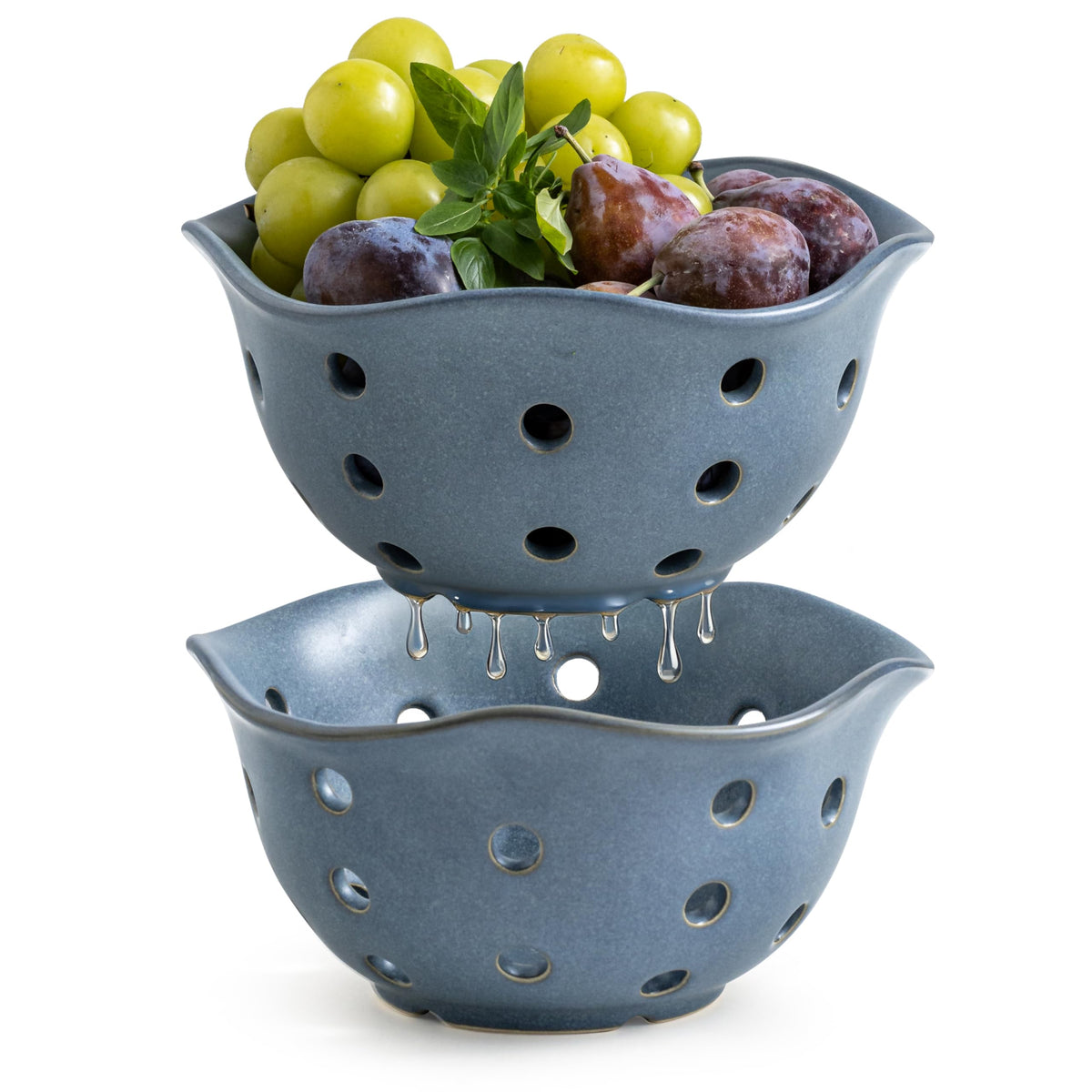 Gomakren cesto cerámico 7.6 pulgadas para servir y almacenar fruta