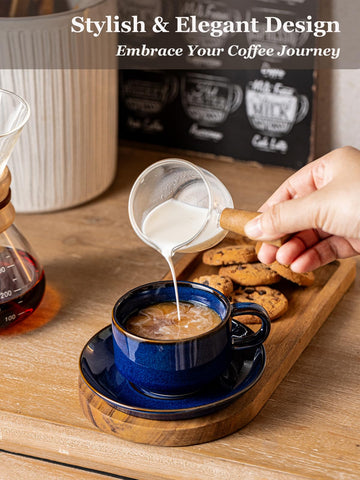 Gomakren conjunto de 4 tazas apilables para ahorrar espacio