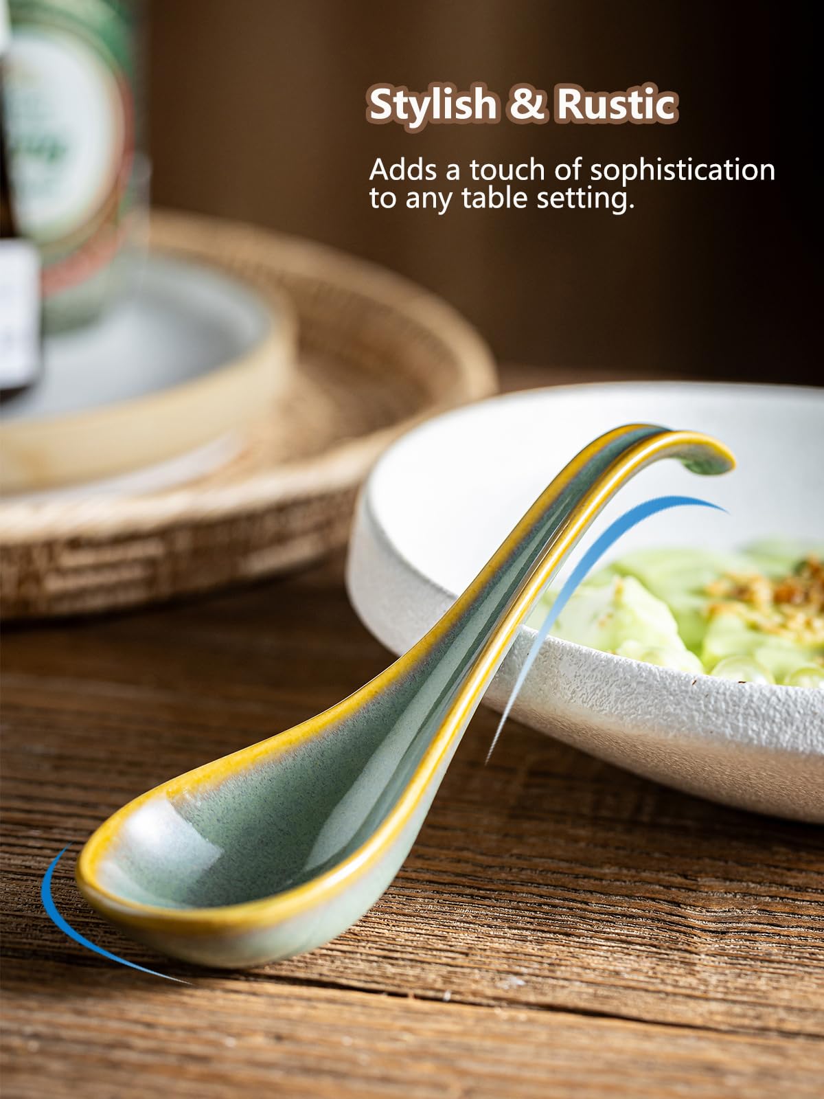 Mango ergonómico Gomakren para un agarre cómodo al comer sopa