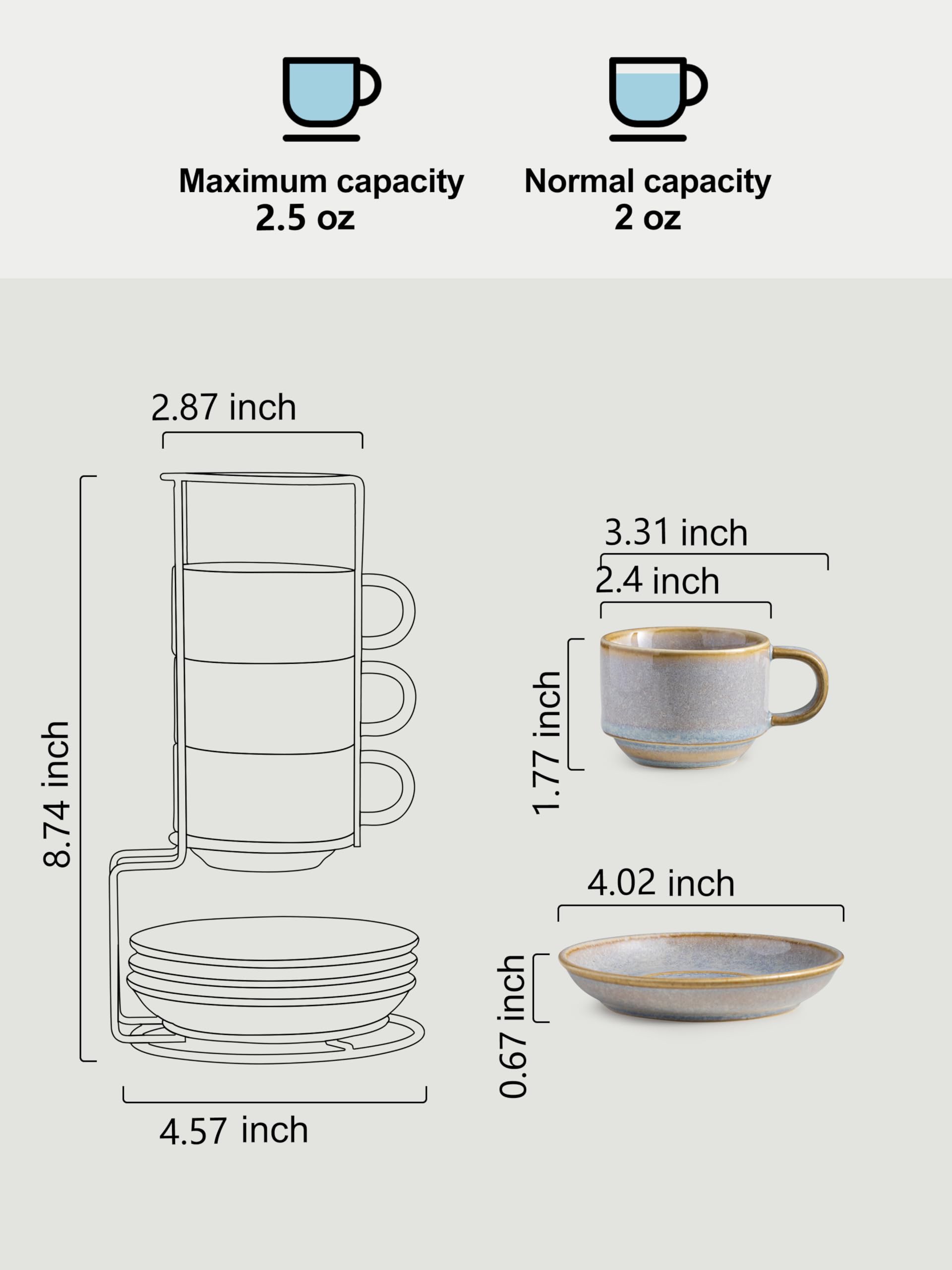 Soporte de metal Gomakren para tazas, almacenamiento estable en la cocina