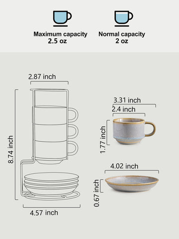 Soporte de metal Gomakren para tazas, almacenamiento estable en la cocina