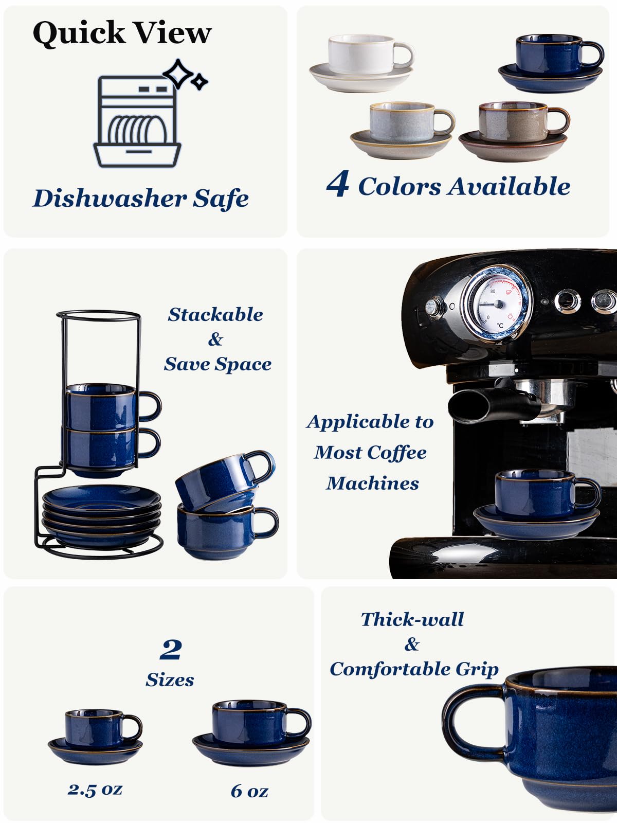 Gomakren soporte metálico para organizar tazas de café