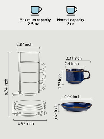 Soporte metálico para tazas Gomakren, almacenamiento compacto