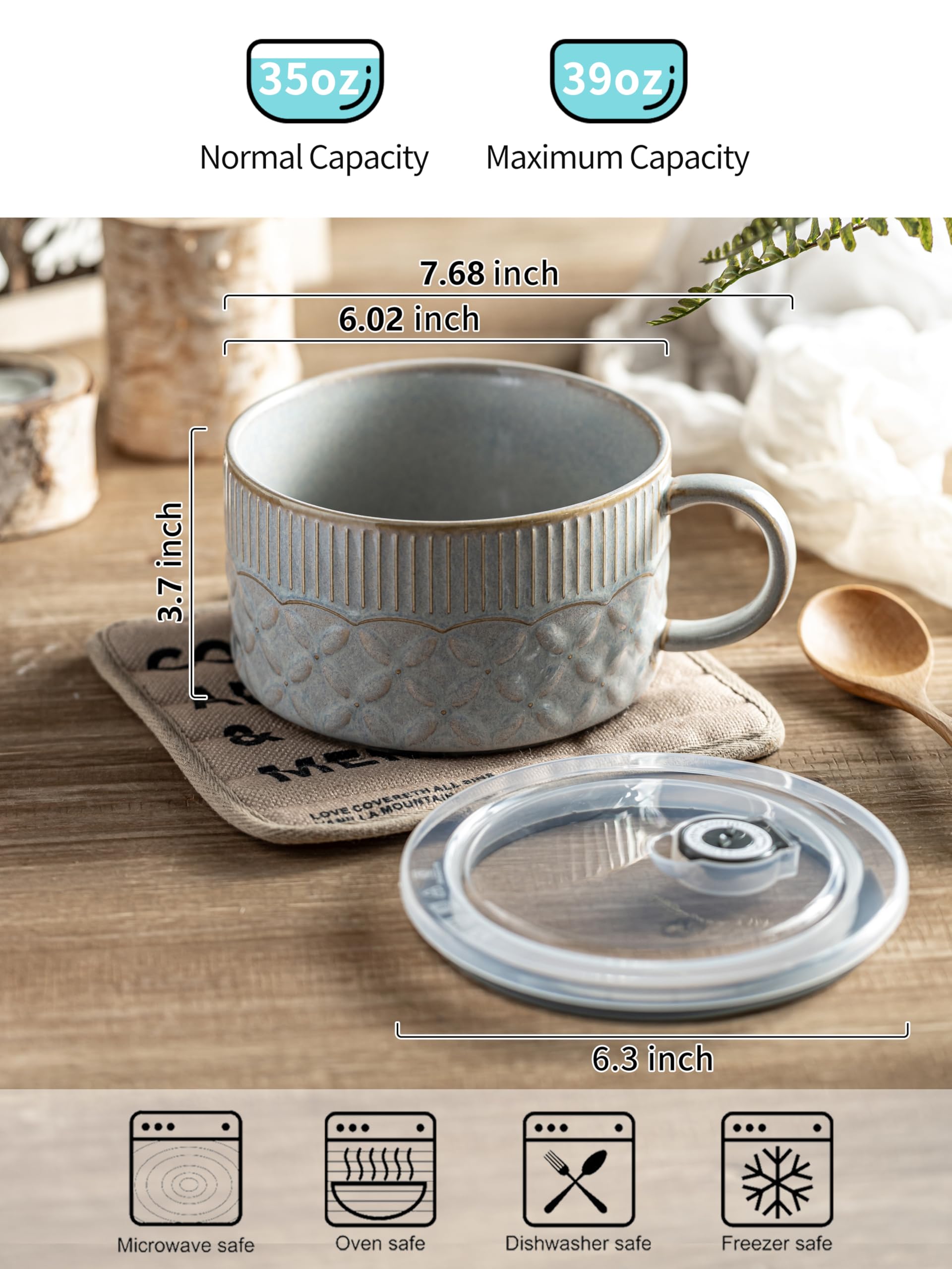 Gomakren tapa ventilada para ramen mantiene el calor sin salpicaduras.