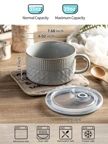 Gomakren tapa ventilada para ramen mantiene el calor sin salpicaduras.