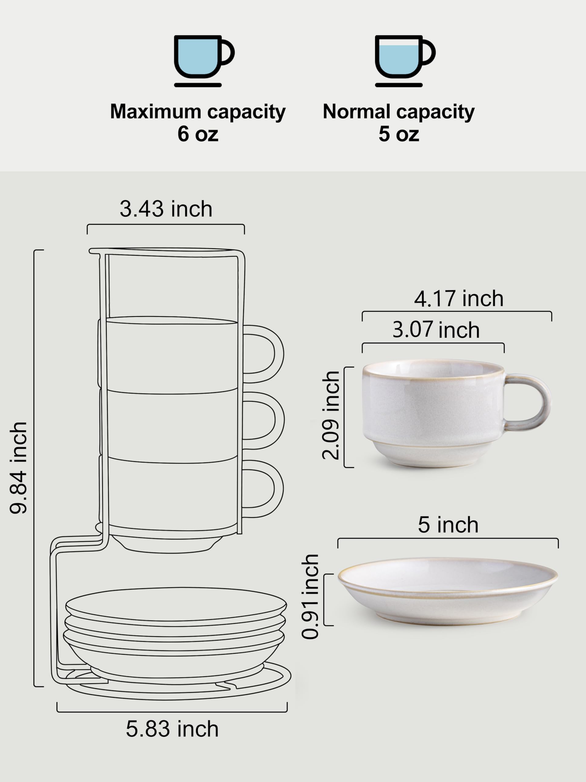 Gomakren taza cappuccino con paredes gruesas que retienen el calor.