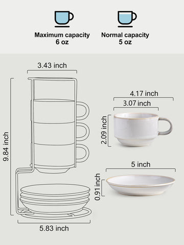 Gomakren taza cappuccino con paredes gruesas que retienen el calor.