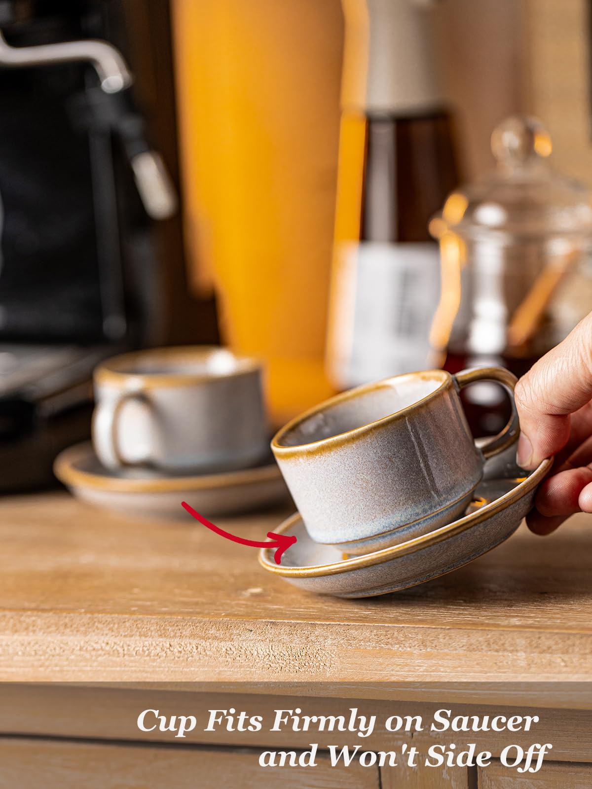 Tazas ergonómicas Gomakren con mango curvo para agarre cómodo