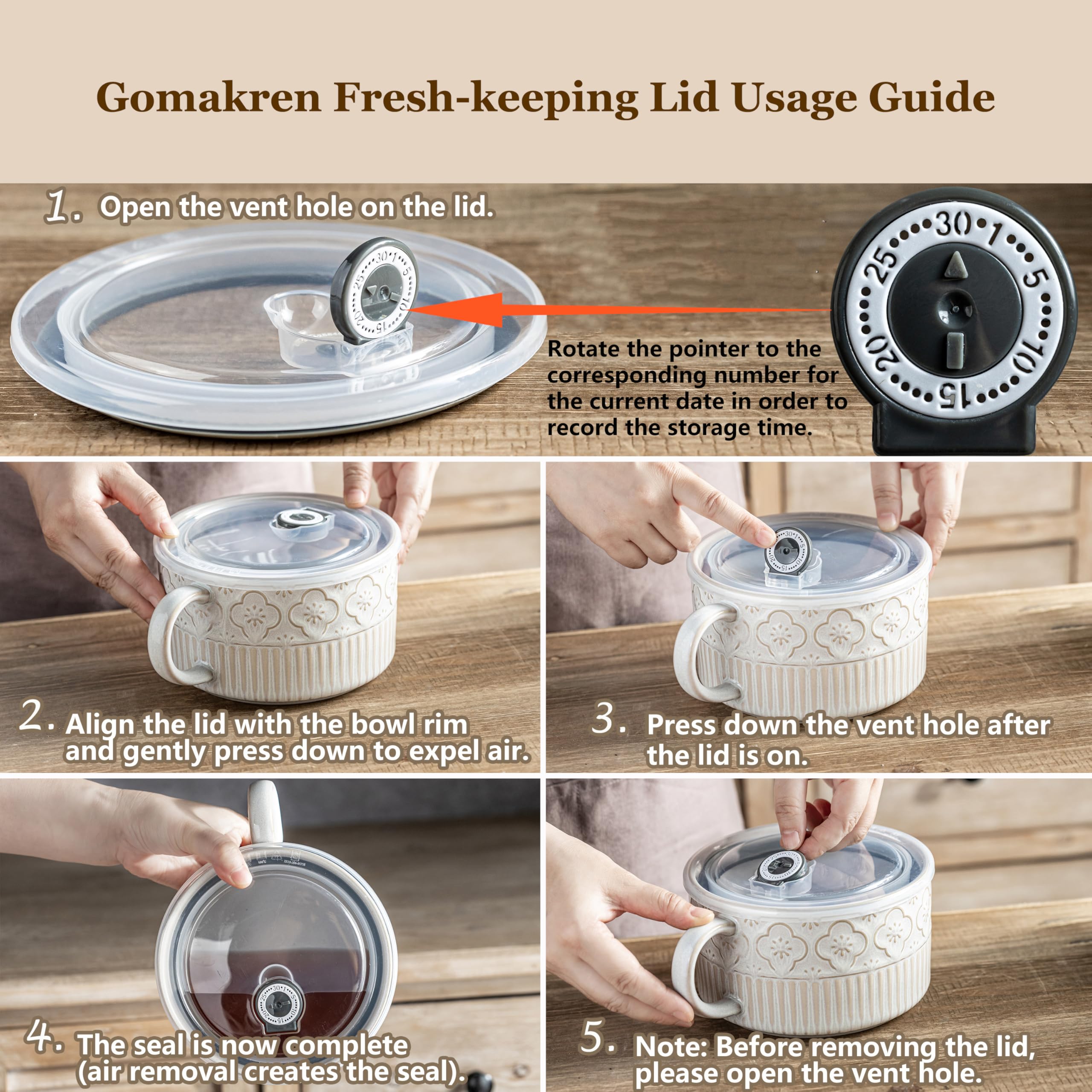 Gomakren tazón apilable para ahorrar espacio en cocina y oficina