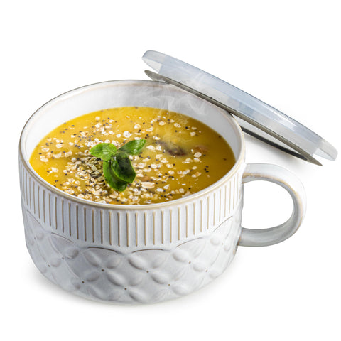 Tazón Gomakren para sopa con asa, ideal para porciones grandes.