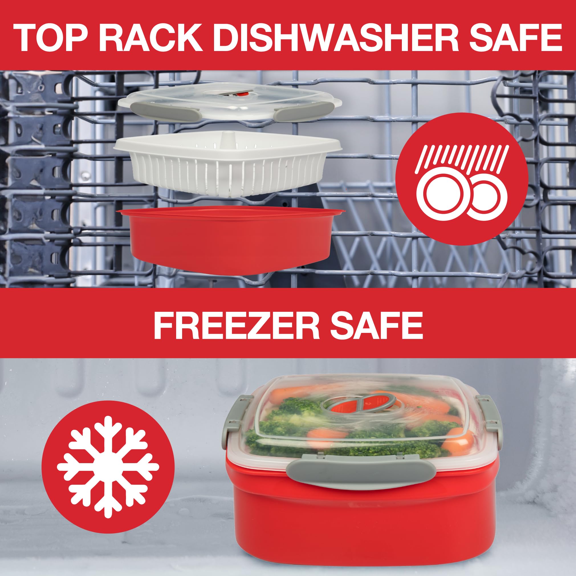 Apto para refrigerador y congelador Good Cooking para almacenamiento seguro.