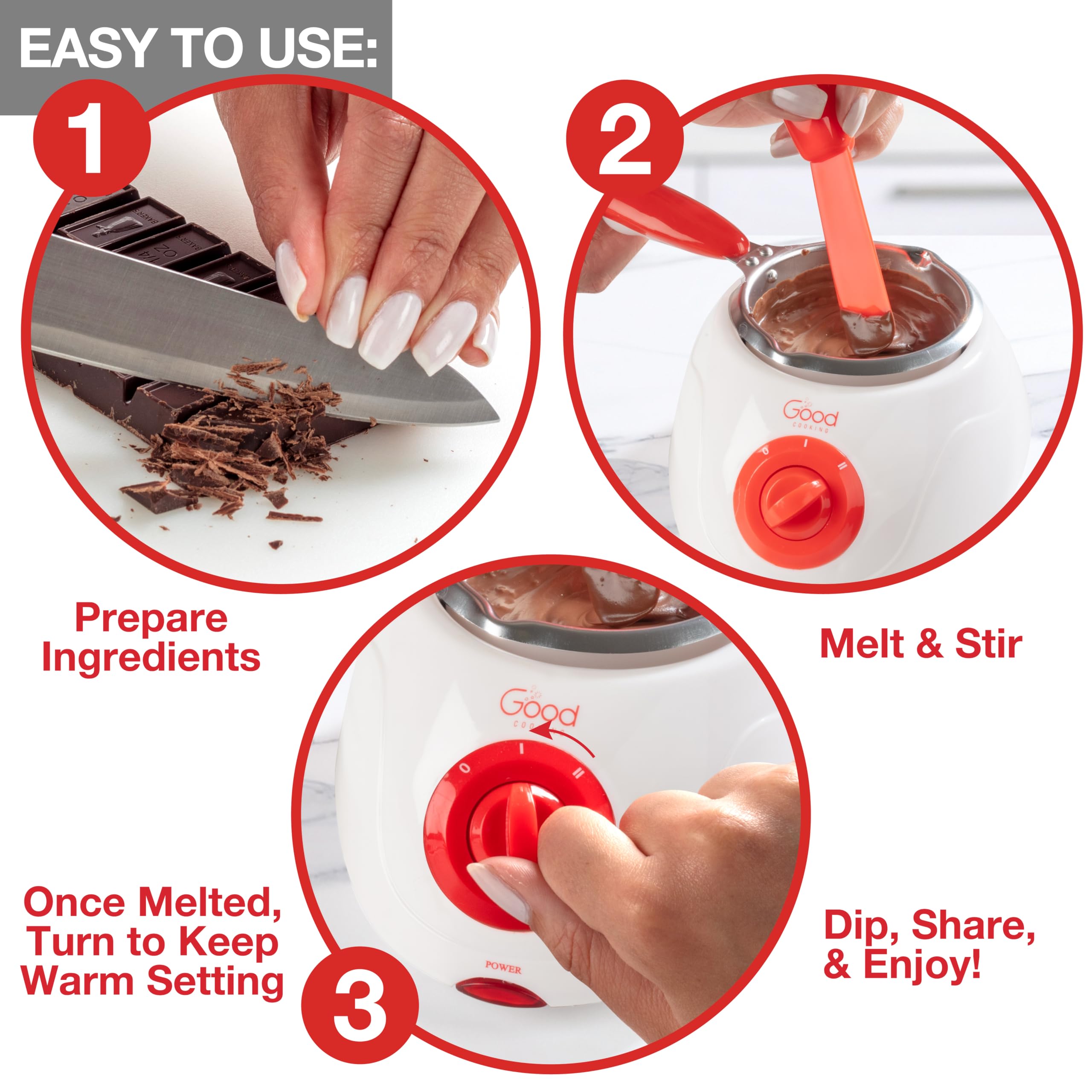 Good Cooking moldes en forma de corazones para chocolate artesanal.