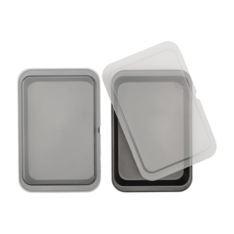 GoodCook bandejas para hornear antiadherentes 33 x 23 cm con liberación limpia para pasteles.