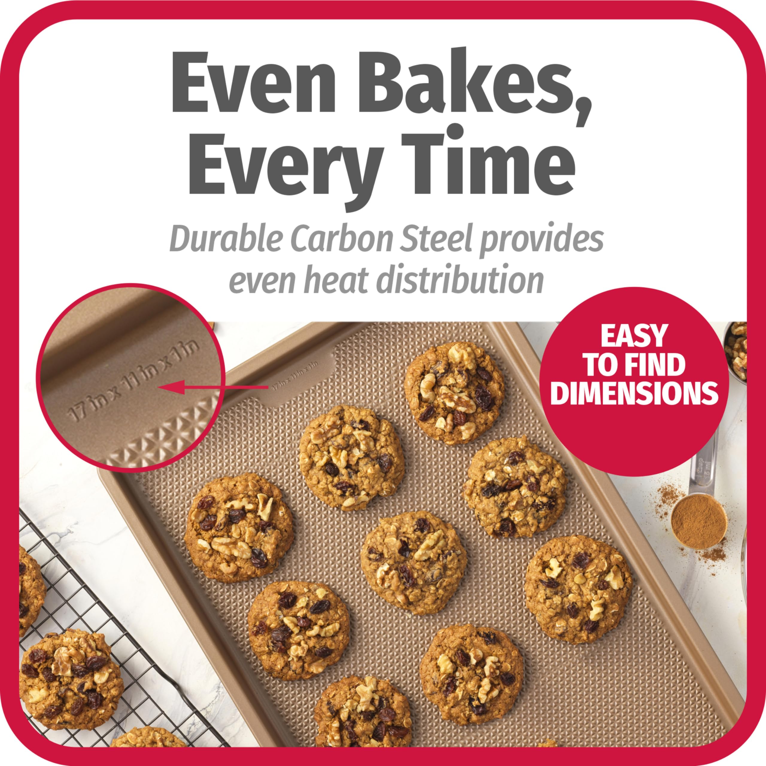 GoodCook BestBake paredes estilo panadería para bordes rectos y acabado profesional.