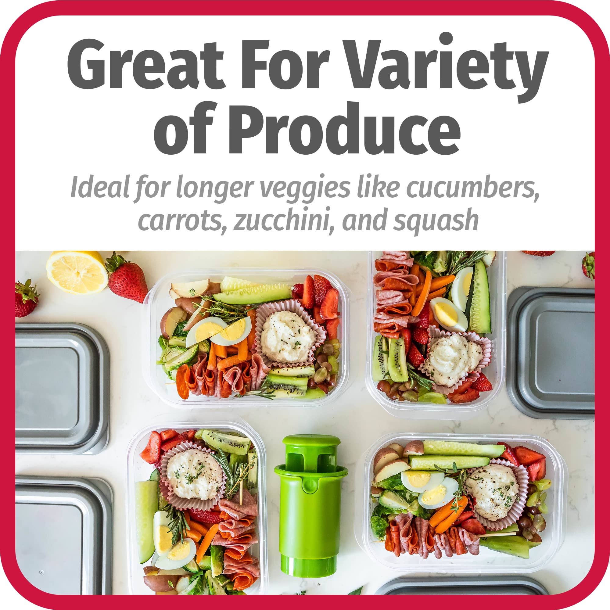 GoodCook Everyday Divisor para tentempiés sanos cortando pepinos y zanahorias