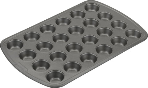 GoodCook molde mini magdalenas 24 tazas, liberación antiadherente para hornear sin papel