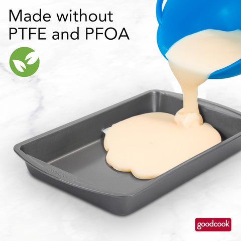 GoodCook pan apto para lavavajillas, limpieza rápida.