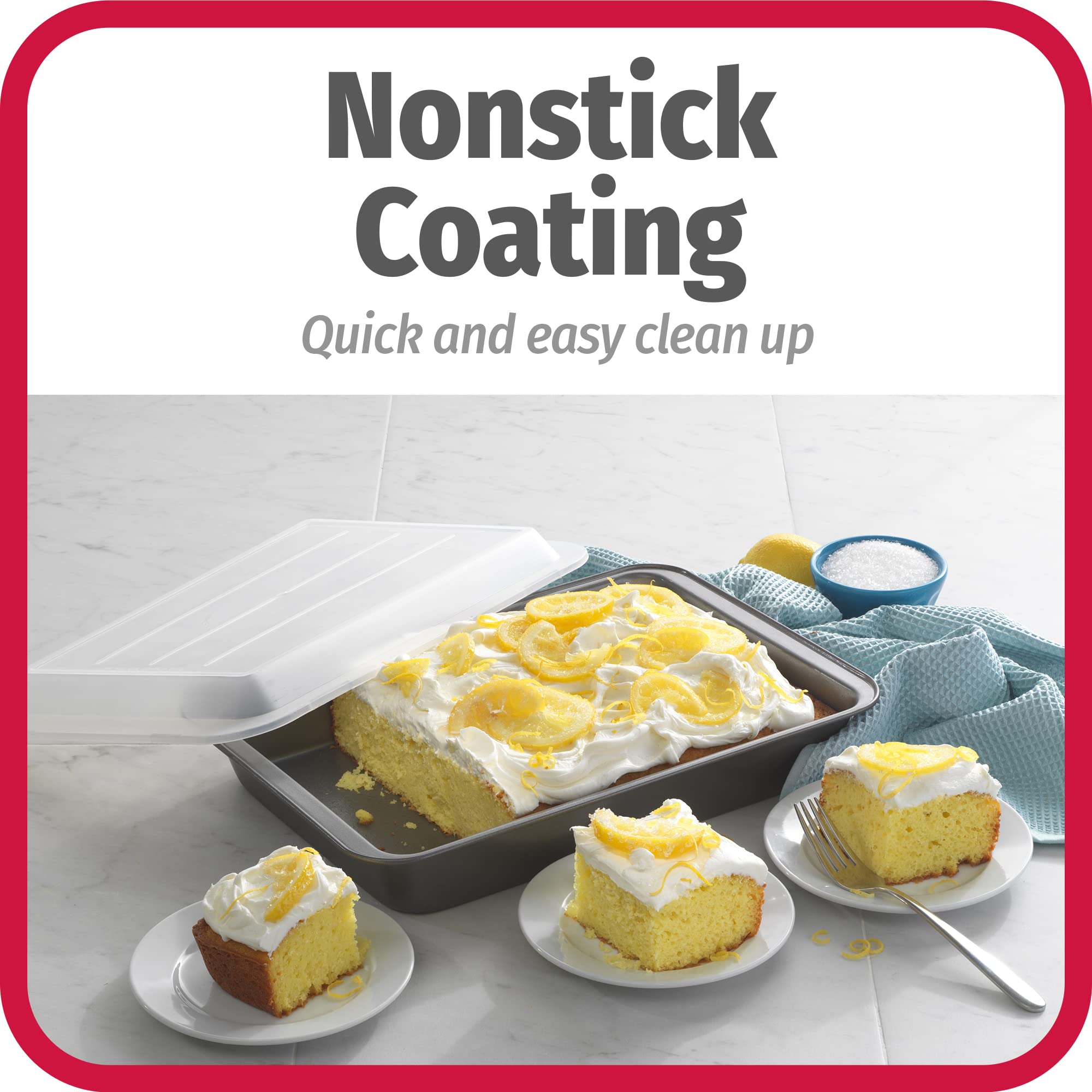 GoodCook revestimiento antiadherente resistente para desmoldar sin esfuerzo.