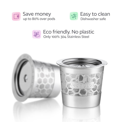 GoodCups cápsulas con perforaciones 360°, extracción uniforme para sabor consistente.