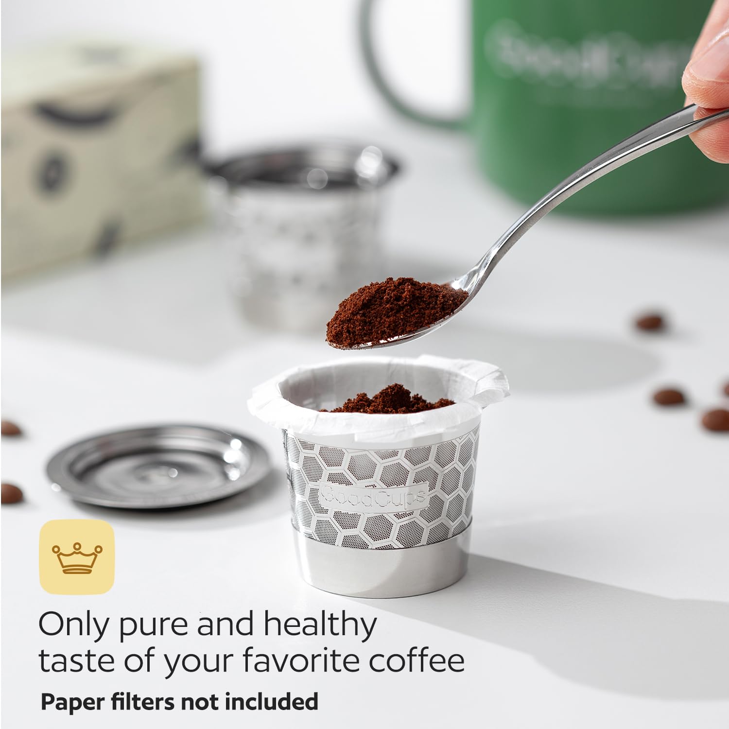 GoodCups cápsulas sin plástico, aptas para una cocina más verde.