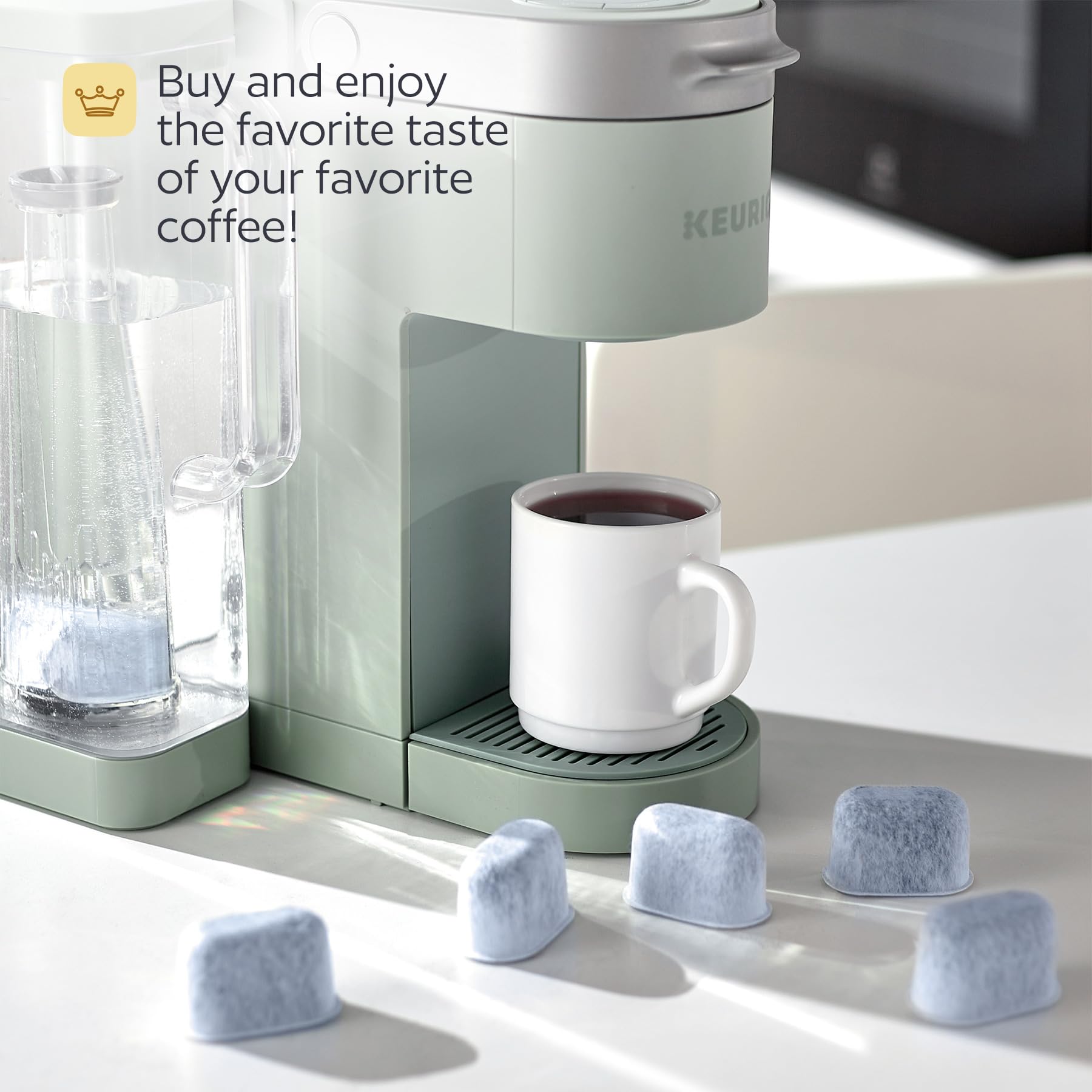 GoodCups depósito lateral Keurig compatible, uso cómodo y limpio