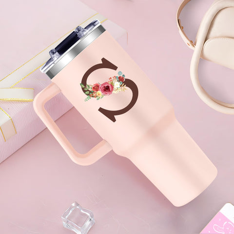 Gooddooes vaso térmico 40oz con monograma, impresión HD duradera para uso diario
