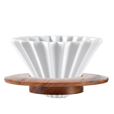 Goodening filtro cafe ceramico por goteo flor diseño para una taza elegante.