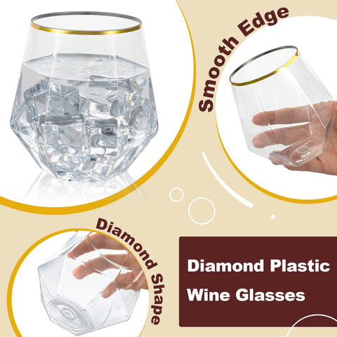 Copa desechable Goodluck diamante para fiestas al exterior