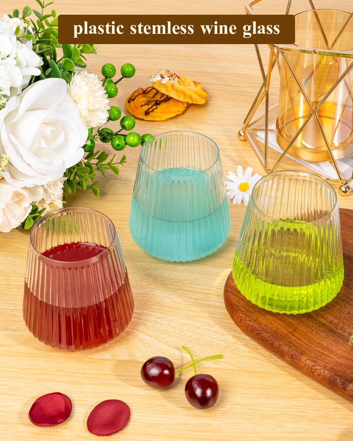 Goodluck vasos plásticos durables para fiestas con uso intenso
