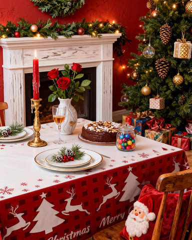 Mantel plástico desechable de Goodluck facilita la limpieza tras la comida.