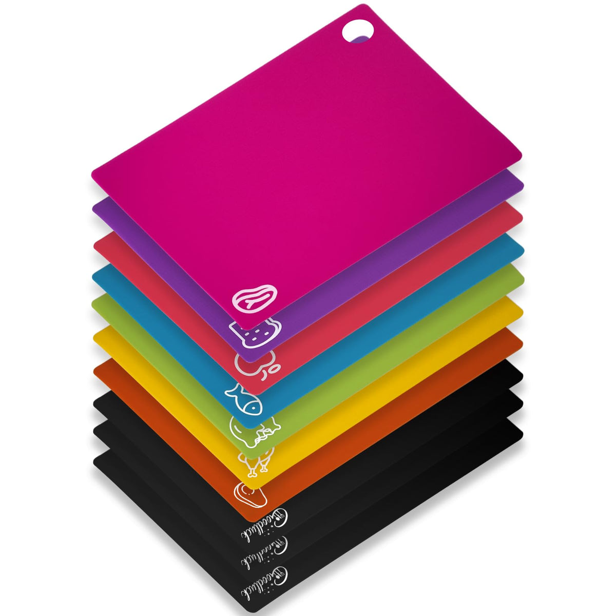 Goodluck tabla corte flexible con agujero colgante para cocina ordenada