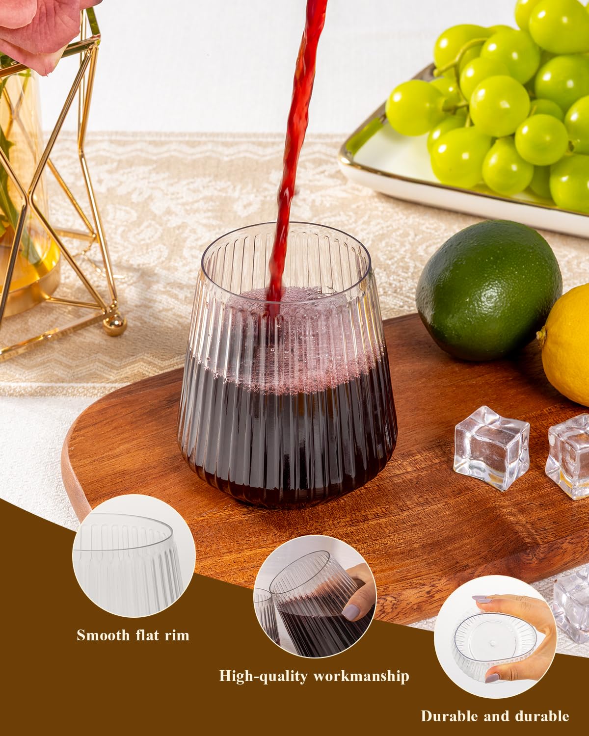 Goodluck vaso plástico desechable elegante para bodas y fiestas